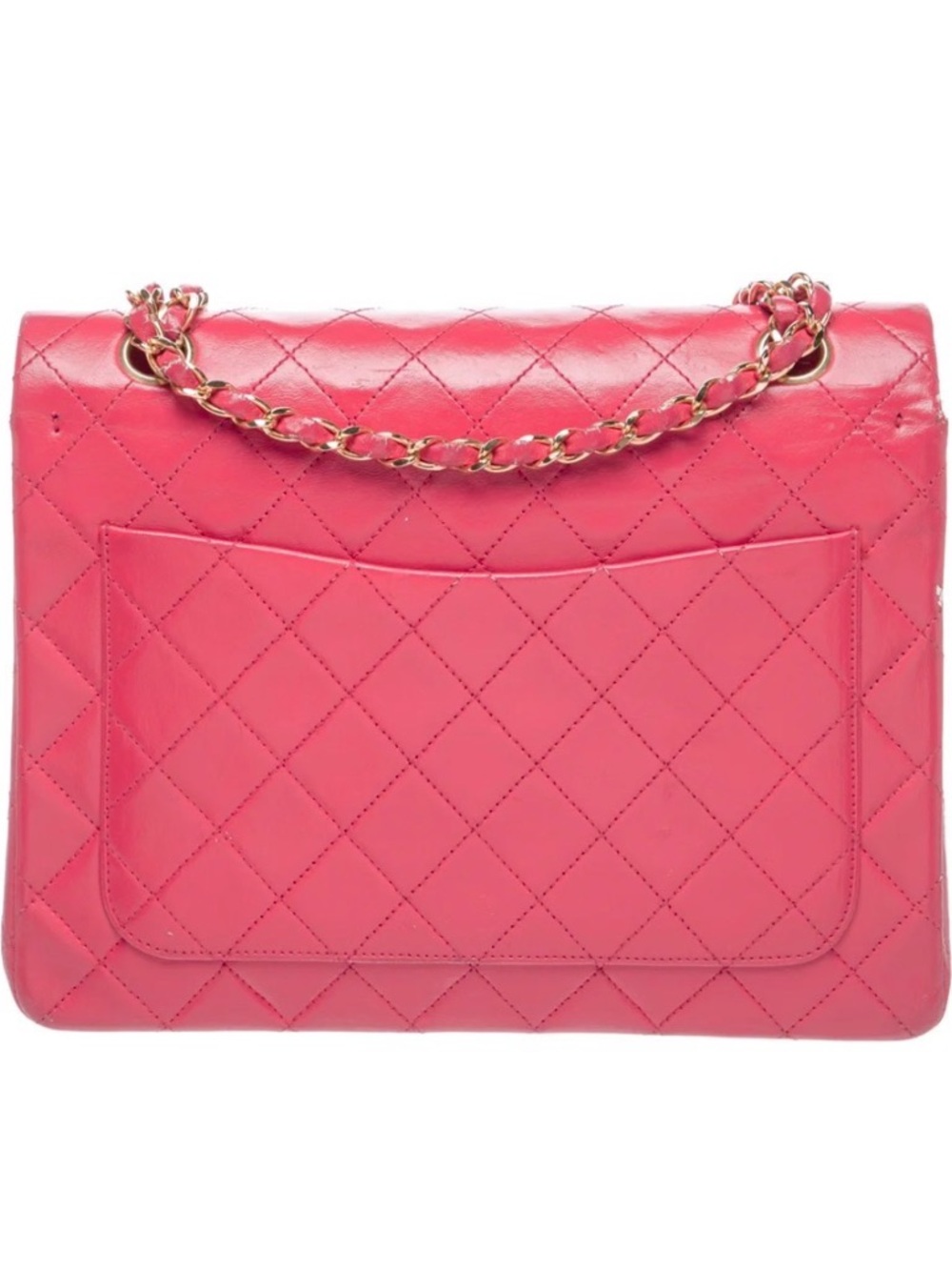 CHANEL Hot Pink Quilted Shoulder Bag with Chain Strap - Picture 5 of 13